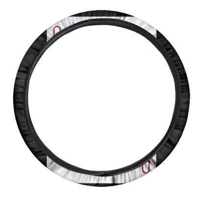 Queen Of Diamonds Playing Card Print Car Steering Wheel Cover