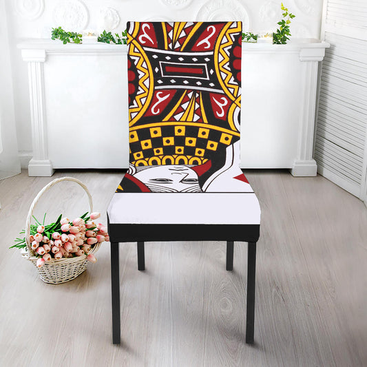 Queen Of Diamonds Playing Card Print Dining Chair Slipcover