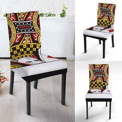 Queen Of Diamonds Playing Card Print Dining Chair Slipcover