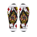 Queen Of Diamonds Playing Card Print Flip Flops
