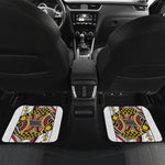 Queen Of Diamonds Playing Card Print Front and Back Car Floor Mats
