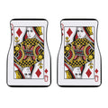 Queen Of Diamonds Playing Card Print Front Car Floor Mats