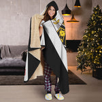 Queen Of Diamonds Playing Card Print Hooded Blanket