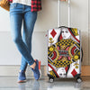 Queen Of Diamonds Playing Card Print Luggage Cover