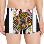 Queen Of Diamonds Playing Card Print Men's Boxer Briefs