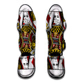 Queen Of Diamonds Playing Card Print Muay Thai Shin Guards