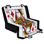 Queen Of Diamonds Playing Card Print Pet Car Back Seat Cover