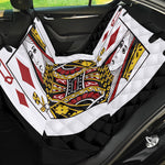 Queen Of Diamonds Playing Card Print Pet Car Back Seat Cover