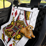 Queen Of Diamonds Playing Card Print Pet Car Back Seat Cover