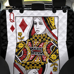 Queen Of Diamonds Playing Card Print Pet Car Back Seat Cover