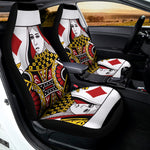 Queen Of Diamonds Playing Card Print Universal Fit Car Seat Covers