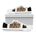 Queen Of Diamonds Playing Card Print White Low Top Sneakers