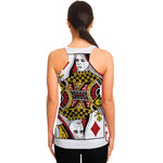 Queen Of Diamonds Playing Card Print Women's Racerback Tank Top