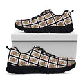 Queen Of Hearts Pattern Print Black Running Shoes