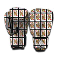 Queen Of Hearts Pattern Print Boxing Gloves