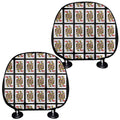 Queen Of Hearts Pattern Print Car Headrest Covers