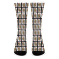 Queen Of Hearts Pattern Print Crew Socks