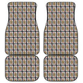 Queen Of Hearts Pattern Print Front and Back Car Floor Mats