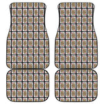 Queen Of Hearts Playing Card Pattern Print Front and Back Car Floor Mats