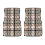 Queen Of Hearts Playing Card Pattern Print Front Car Floor Mats