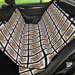 Queen Of Hearts Playing Card Pattern Print Pet Car Back Seat Cover