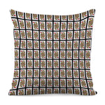 Queen Of Hearts Playing Card Pattern Print Pillow Cover