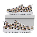 Queen Of Hearts Pattern Print White Running Shoes