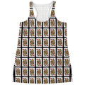 Queen Of Hearts Pattern Print Women's Racerback Tank Top