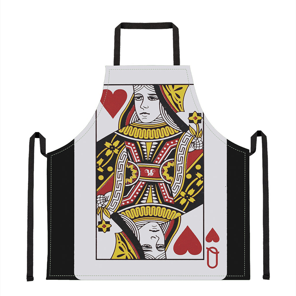 Queen Of Hearts Playing Card Print Apron