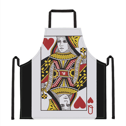 Queen Of Hearts Playing Card Print Apron