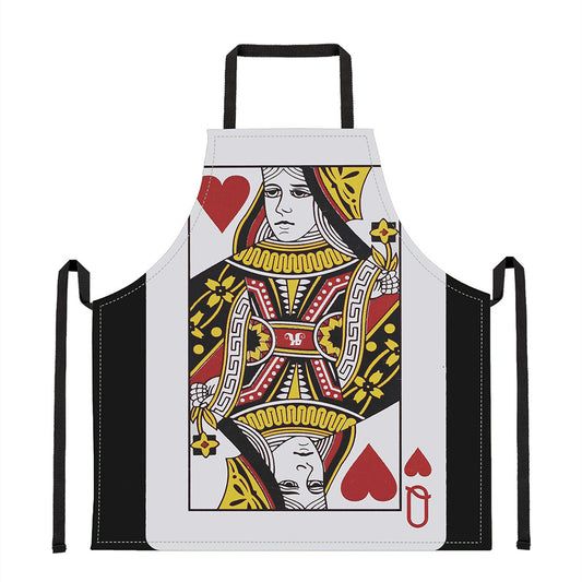 Queen Of Hearts Playing Card Print Apron