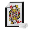 Queen Of Hearts Playing Card Print Blanket