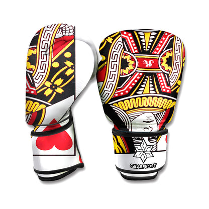 Queen Of Hearts Playing Card Print Boxing Gloves