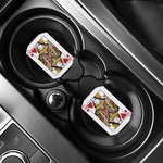 Queen Of Hearts Playing Card Print Car Coasters