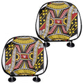 Queen Of Hearts Playing Card Print Car Headrest Covers