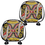 Queen Of Hearts Playing Card Print Car Headrest Covers