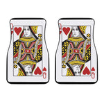 Queen Of Hearts Playing Card Print Front Car Floor Mats