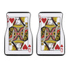 Queen Of Hearts Playing Card Print Front Car Floor Mats