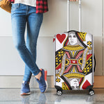 Queen Of Hearts Playing Card Print Luggage Cover