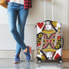 Queen Of Hearts Playing Card Print Luggage Cover