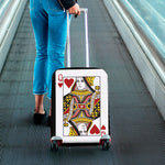 Queen Of Hearts Playing Card Print Luggage Cover