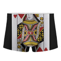 Queen Of Hearts Playing Card Print Men's Boxer Briefs