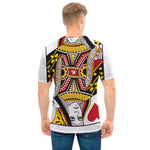 Queen Of Hearts Playing Card Print Men's T-Shirt