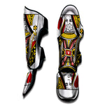 Queen Of Hearts Playing Card Print Muay Thai Shin Guard