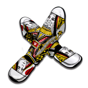 Queen Of Hearts Playing Card Print Muay Thai Shin Guard