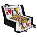 Queen Of Hearts Playing Card Print Pet Car Back Seat Cover