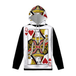 Queen Of Hearts Playing Card Print Pullover Hoodie