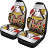 Queen Of Hearts Playing Card Print Universal Fit Car Seat Covers