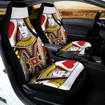 Queen Of Hearts Playing Card Print Universal Fit Car Seat Covers