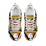 Queen Of Hearts Playing Card Print White Sneakers